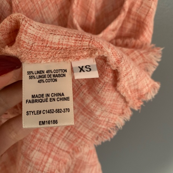 Cloth and Stone Tie Back Tank Red & White XSmall - Picture 4 of 5